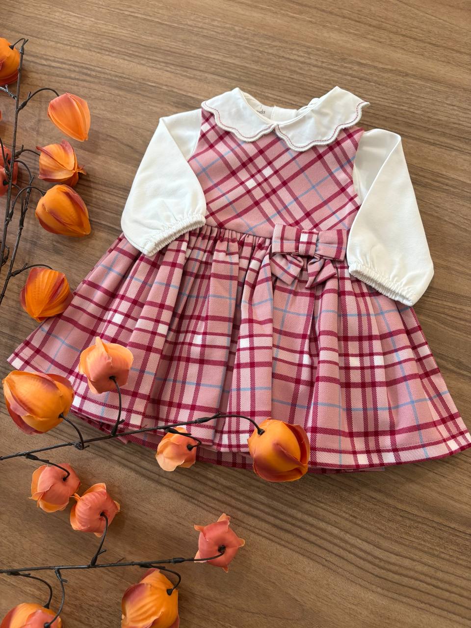 Abito TARTAN ROSA MINIBANDA