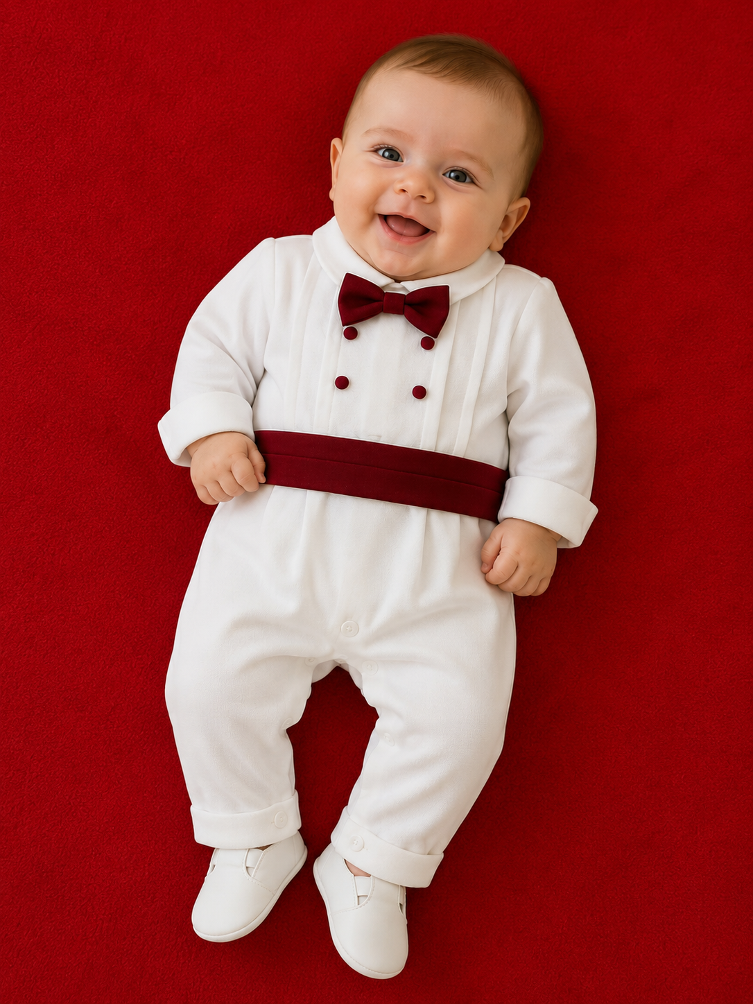 Tutina con PAPILLON E FASCIA BORDEAUX MARLÙ