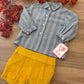 Completo CAMICIA RIGATA e SHORTS SENAPE DEL SUR