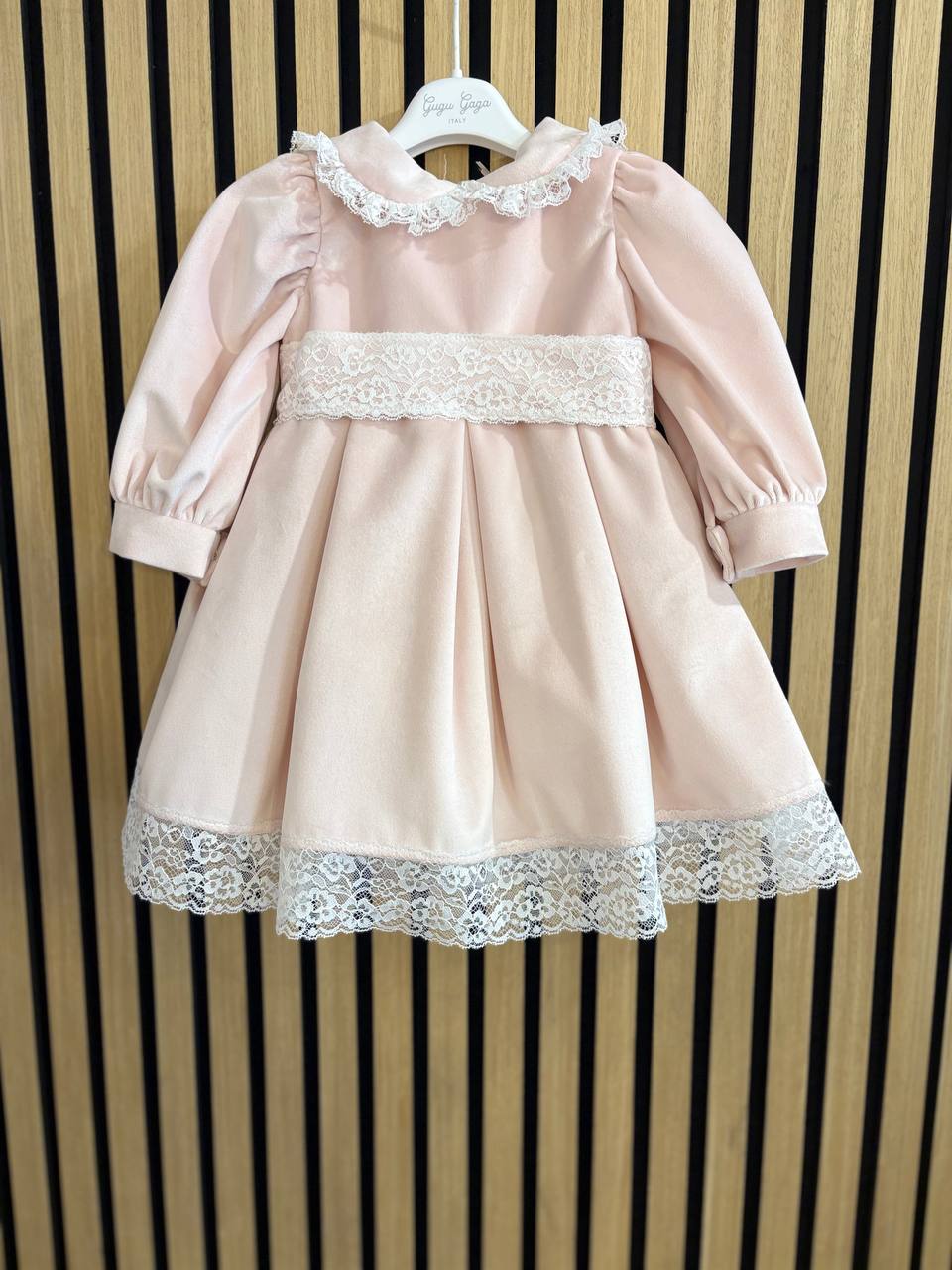 Abito ROSA SETA CON PIZZO GUGU GAGA