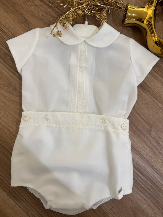 Abito Battesimale bianco CON RICAMI NISERET