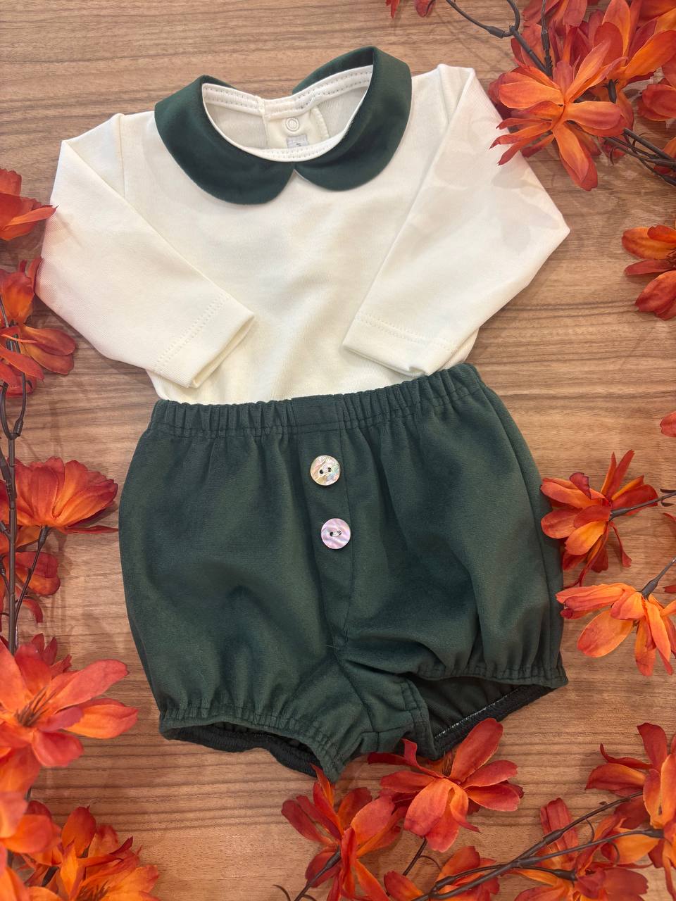 BODY E CULOTTE VERDE BOSCO CALAMARO