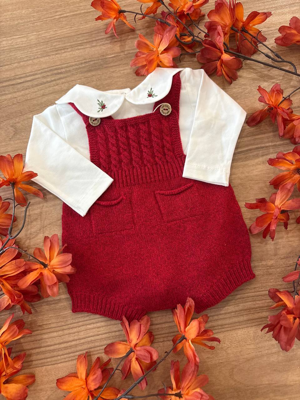 Salopette E BODY BACCHE ROSSO WEDOBLE