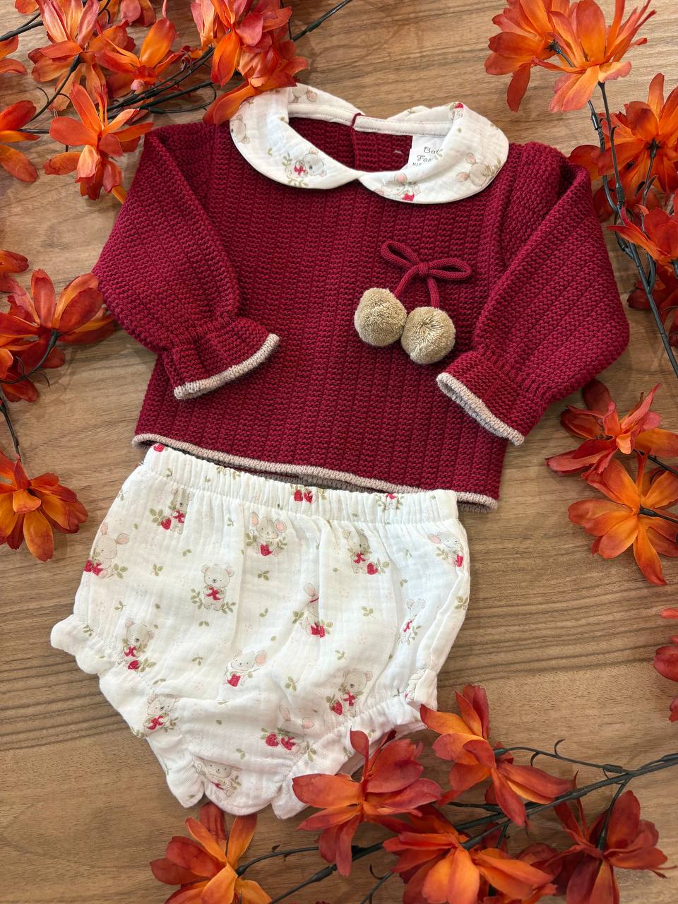 Completo BORDEAUX BABY FASHION
