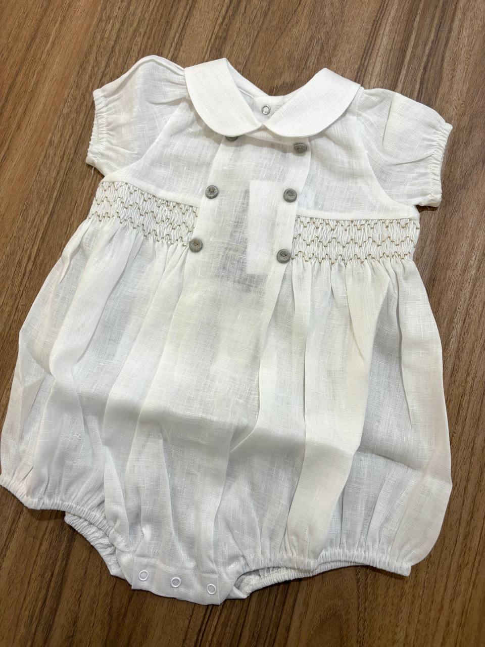 PAGLIACCETTO PURO LINO E PUNTO SMOCK