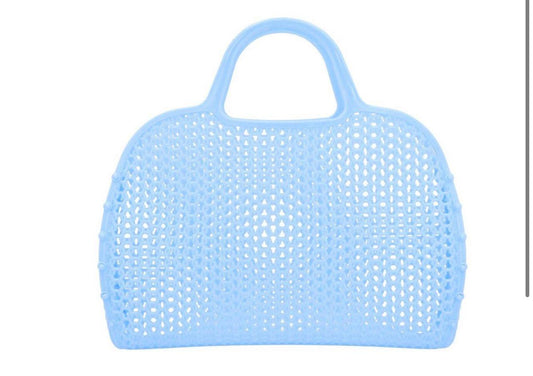 Borsa plastica retro vintage CELESTE