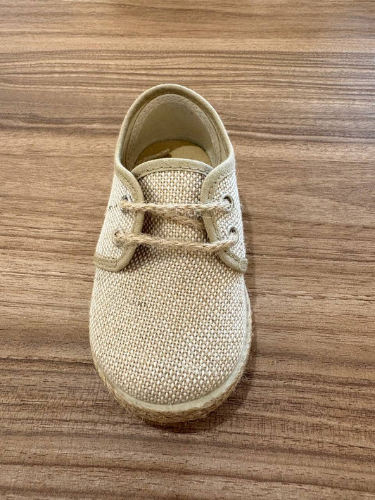 Scarpa BEIGE IN LINO BATILAS PRIMI PASSI