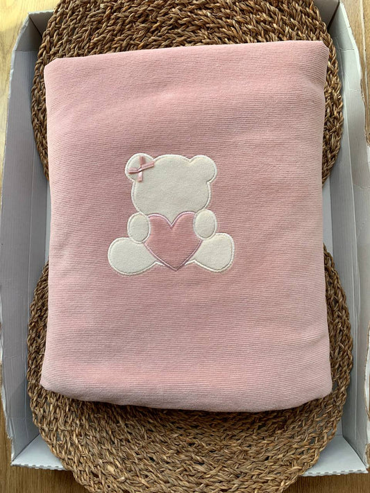 Coperta ROSA ORSO CUORE MINIBANDA