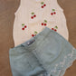 Completo canotta ciliegie e SHORTS lino DR KID