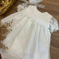 Abito Battesimale bianco RICAMI FIORI NISERET
