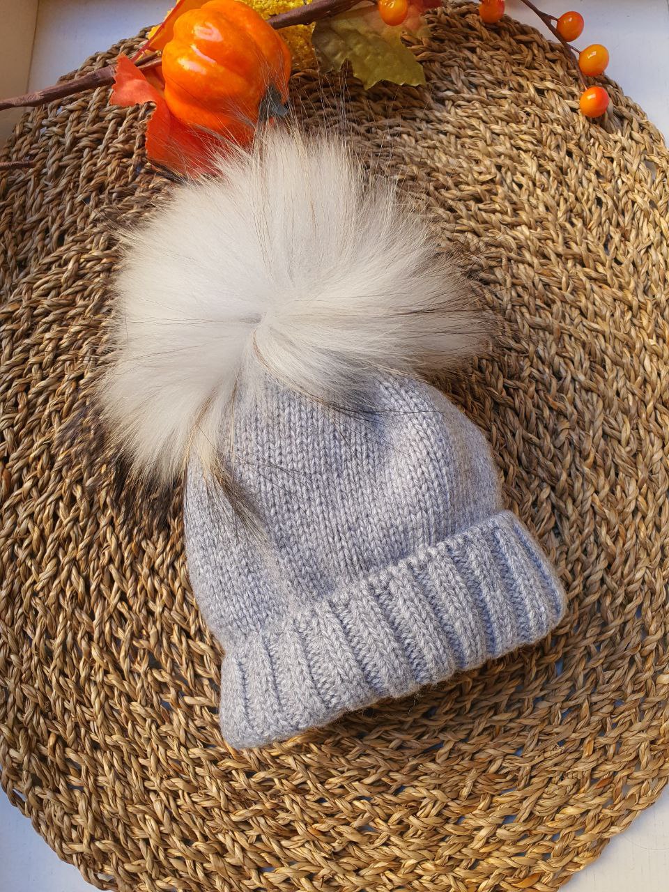 Cappello PON PON GRIGIO