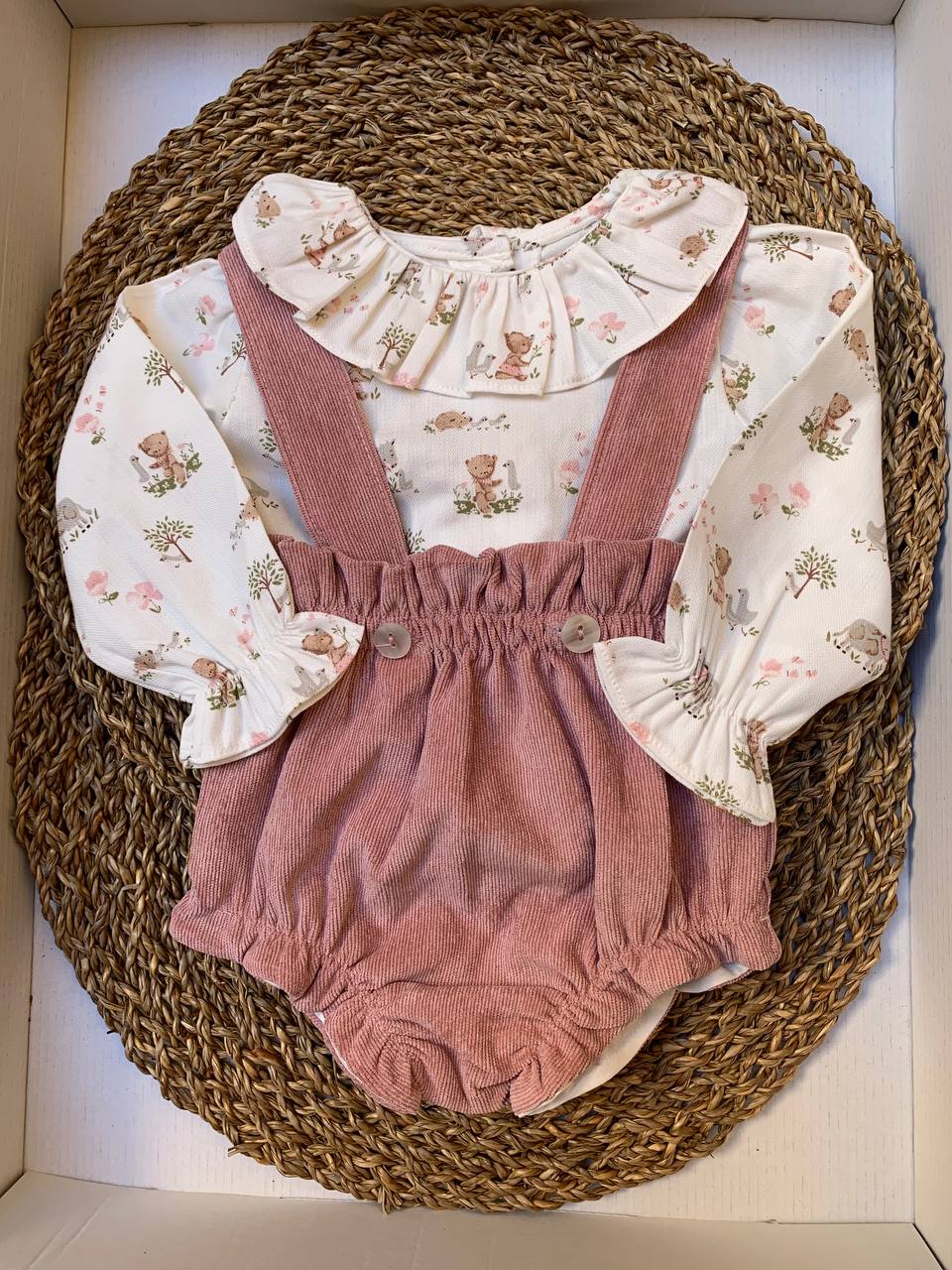 Pagliaccetto rosa antico Animaletti BABY FASHION