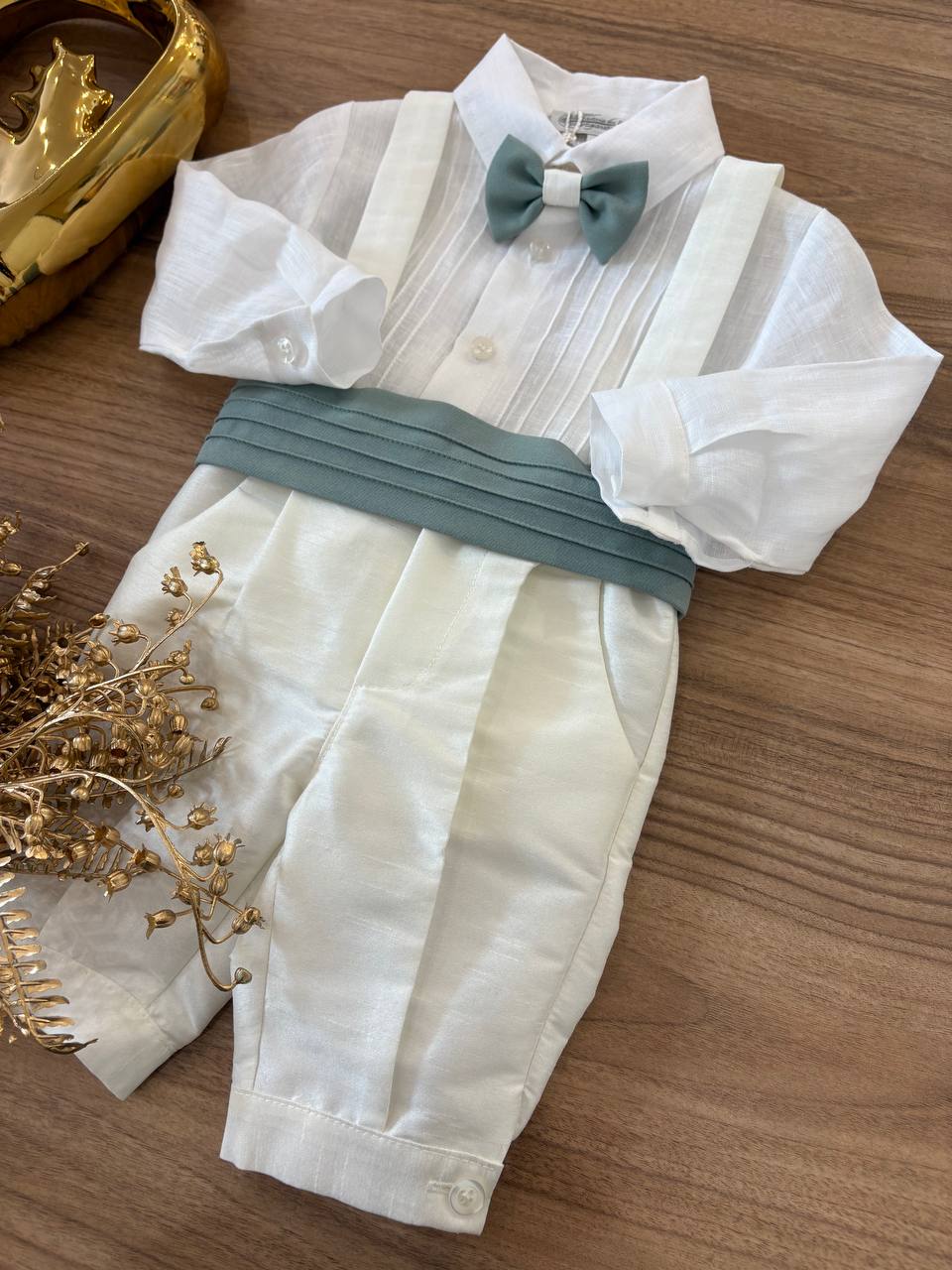 Abito Panna E VERDE SALVIA LA SARTORIA DEI PICCOLI