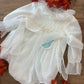 Pagliaccetto BATTESIMALE PUNTO SMOCK BEIGE NISERET