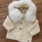 Cardigan IN ECO-PELLICCIA PANNA PAZ RODRIGUEZ