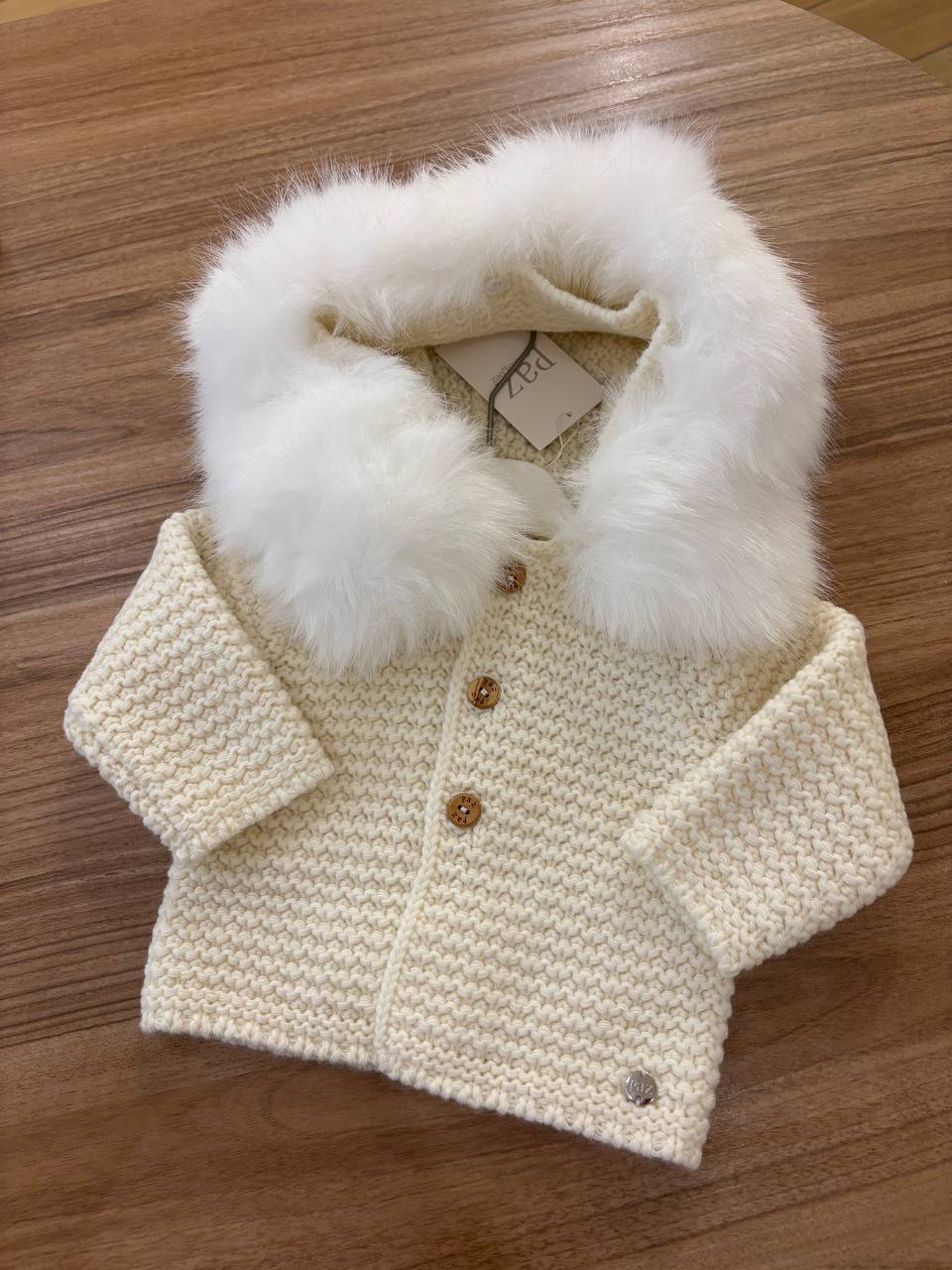 Cardigan IN ECO-PELLICCIA PANNA PAZ RODRIGUEZ