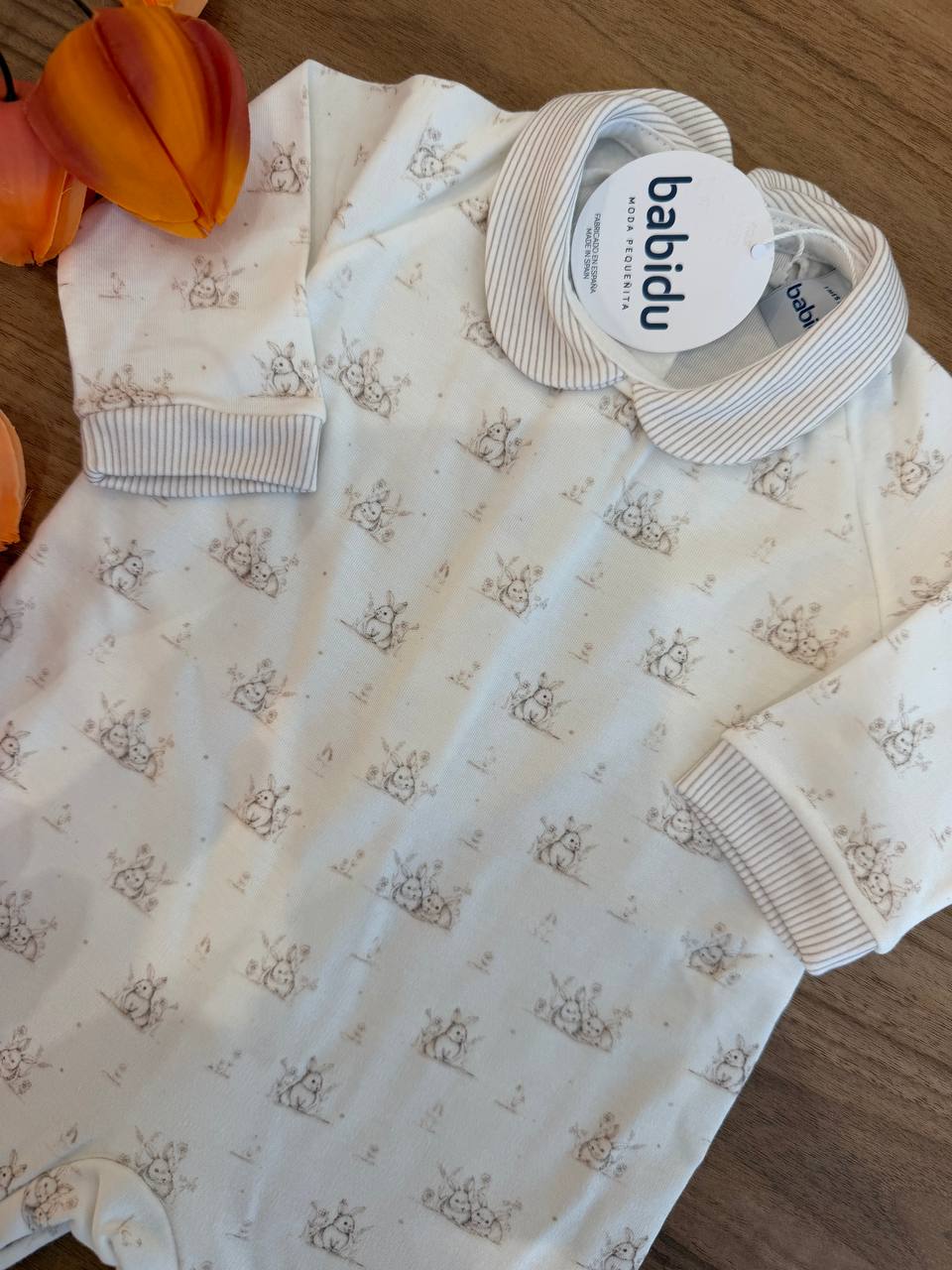 Tutina Beige coniglietti BABIDU