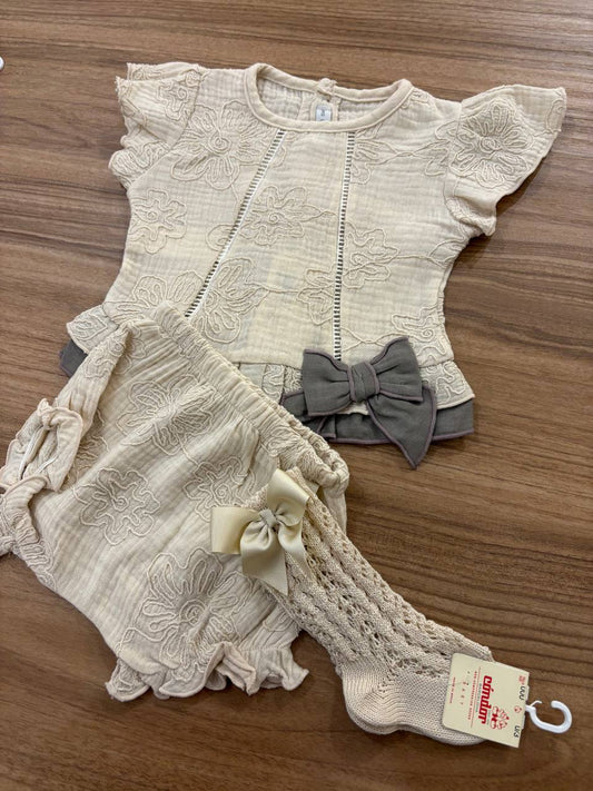 PAGLIACCETTO BEIGE E FANGO CALAMARO