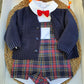 Salopette TARTAN CON CARDIGAN SARDON