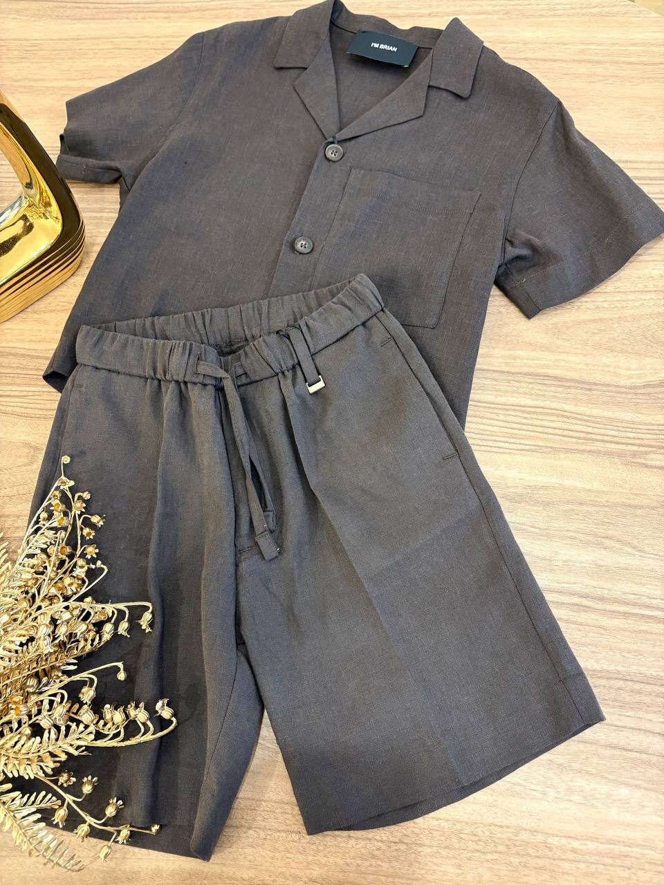 Completo IN LINO MARRONE I'M BRIAN