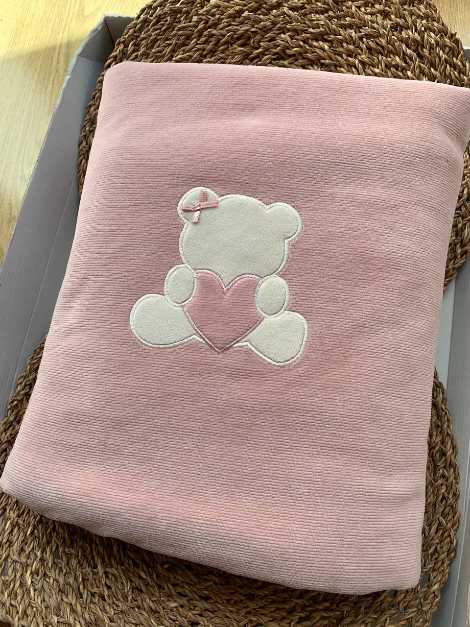 Coperta ROSA ORSO CUORE MINIBANDA