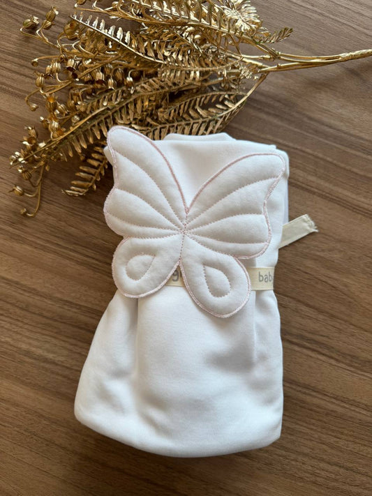 Coperta Butterfly BIANCO e ROSA BABY GI