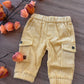 Pantalone CARGO IN VELLUTO GIALLO MINIBANDA
