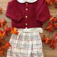 Coordinato BORDEAUX A QUADRI BABY FASHION