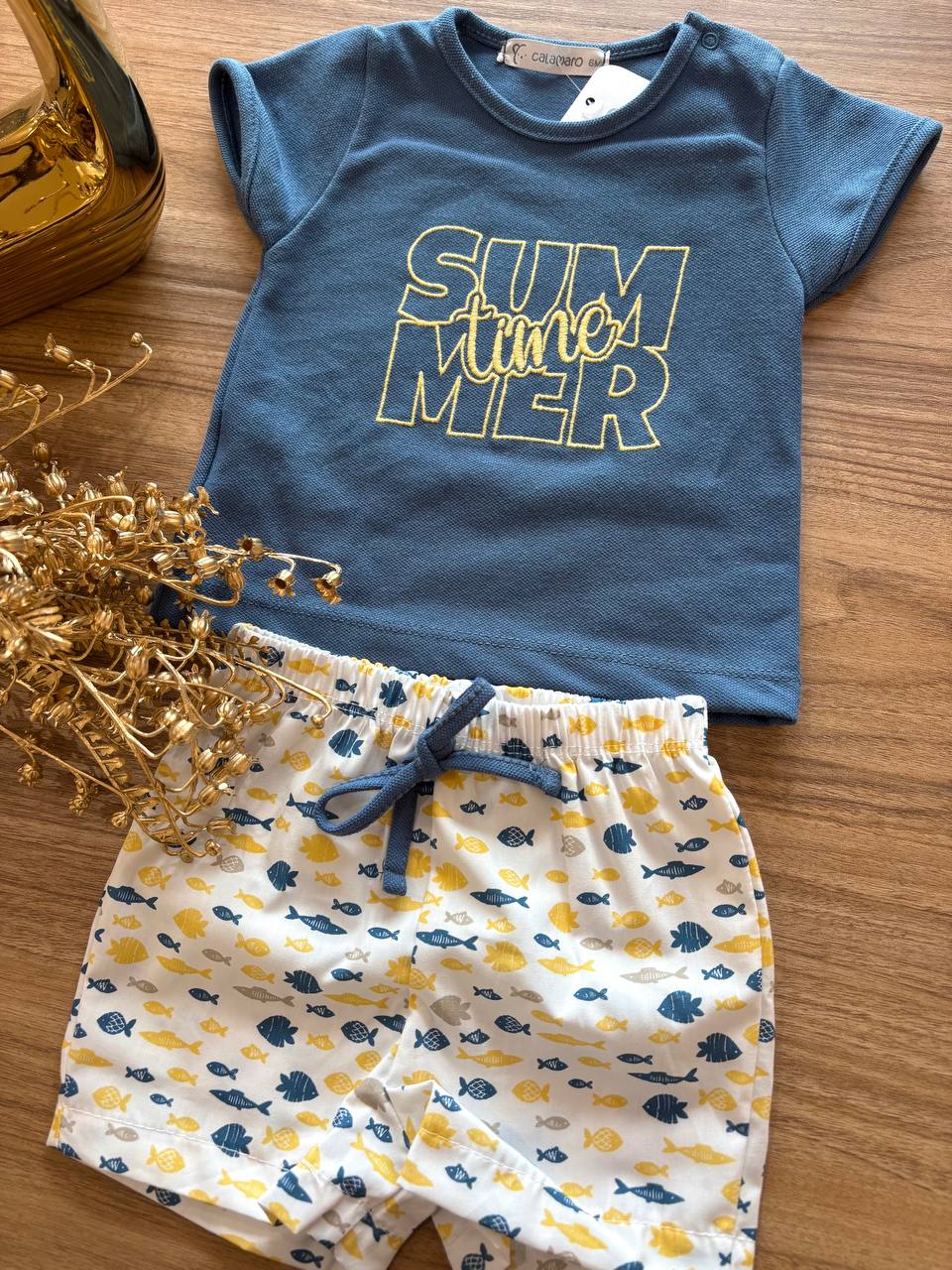 COSTUME E T-SHIRT SUMMER TIME CALAMARO