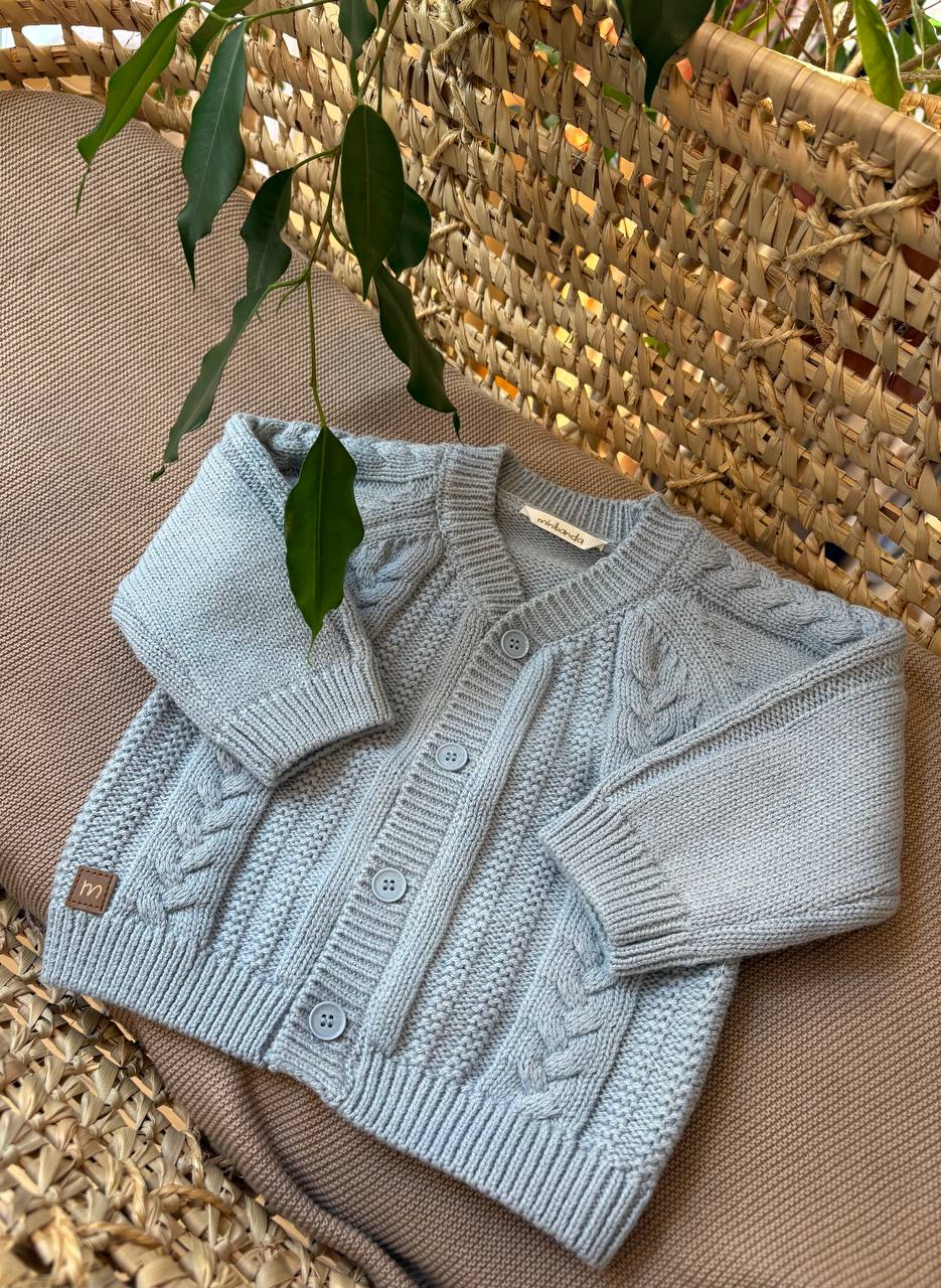 Cardigan TRECCIA AZZURRO MINIBANDA