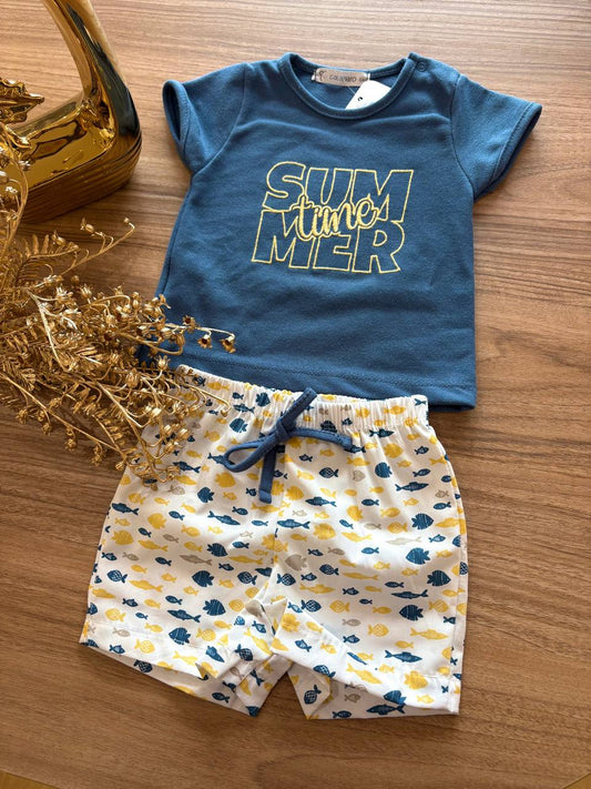 COSTUME E T-SHIRT SUMMER TIME CALAMARO