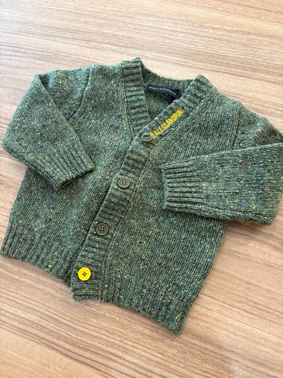 Cardigan VERDE MELANGE DANIELE ALESSANDRINI