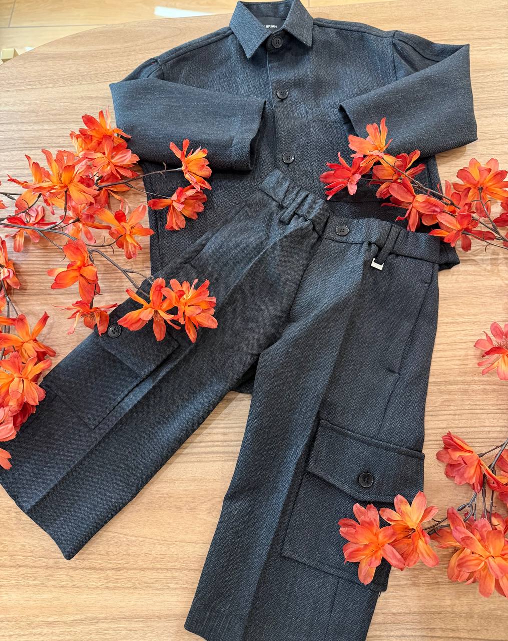 COMPLETO PANTALONE E GIACCA GRIGIO I'M BRIAN