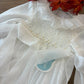 Pagliaccetto BATTESIMALE PUNTO SMOCK BEIGE NISERET