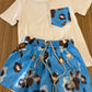 Costume e T-SHIRT AZZURRO ISLAND COCO
