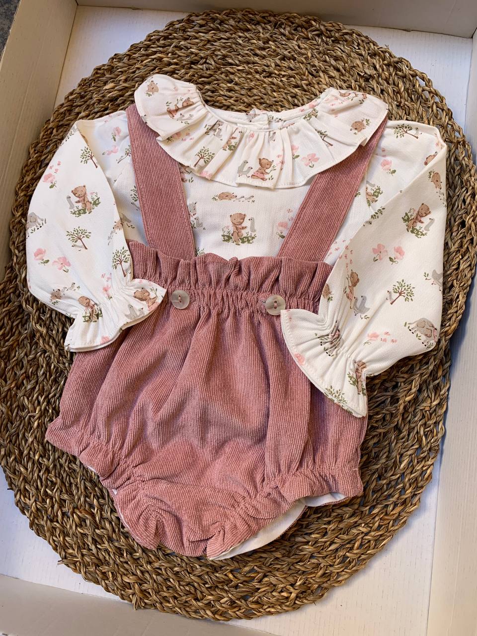 Pagliaccetto rosa antico Animaletti BABY FASHION