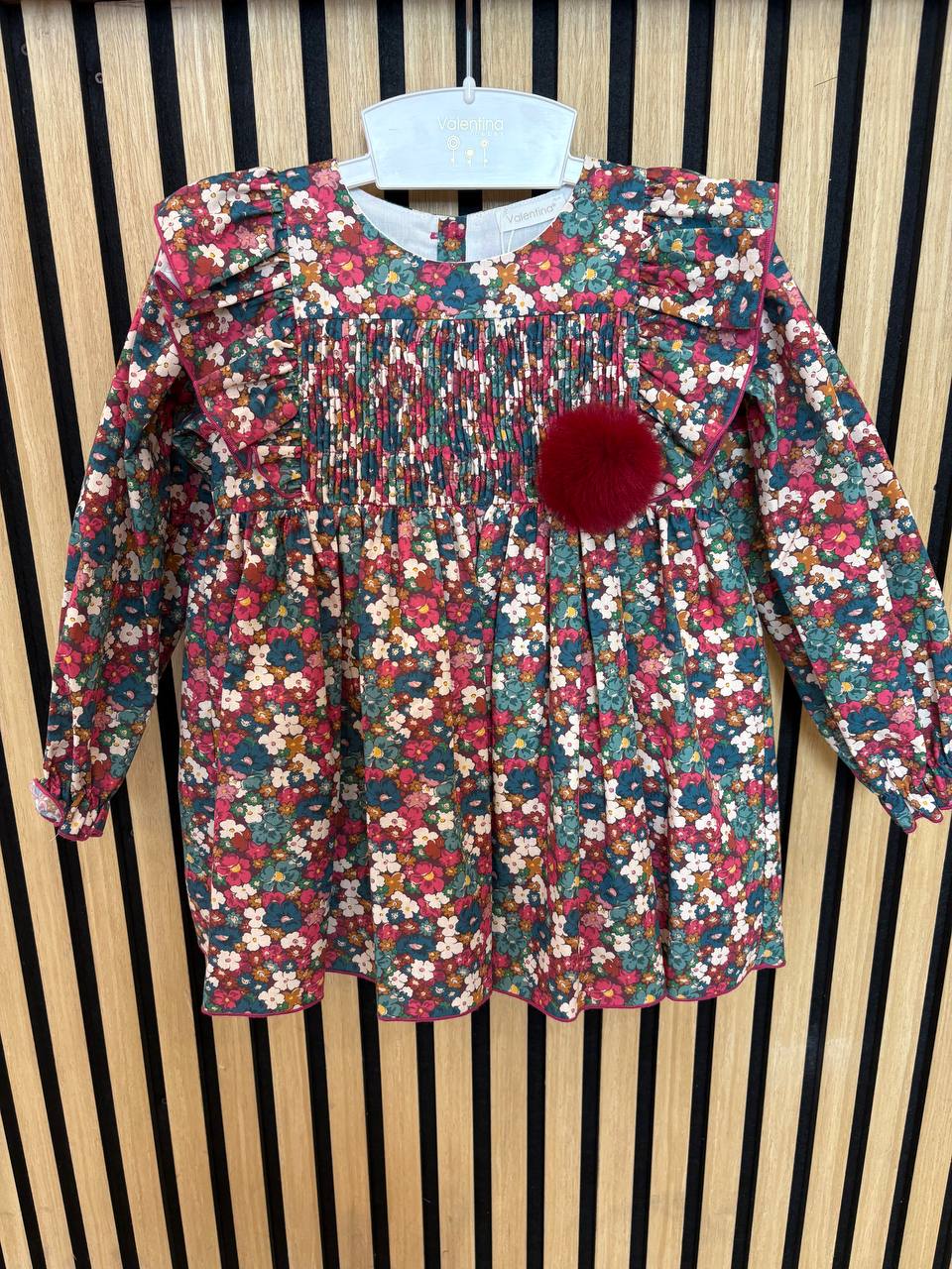 ABITO BORDEAUX FLOREALE VALENTINA BEBÈS