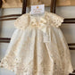VESTITINO IN PIZZO PANNA VALENTINA BEBES