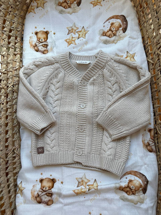 Cardigan TRECCIA BEIGE MINIBANDA