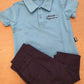 Completo polo celeste e pantalone Daniele alessandrini