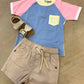 Completo shorts e T-SHIRT TRICOLORE