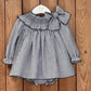 Vestito BLU PUNTO SMOCK Valentina bebès