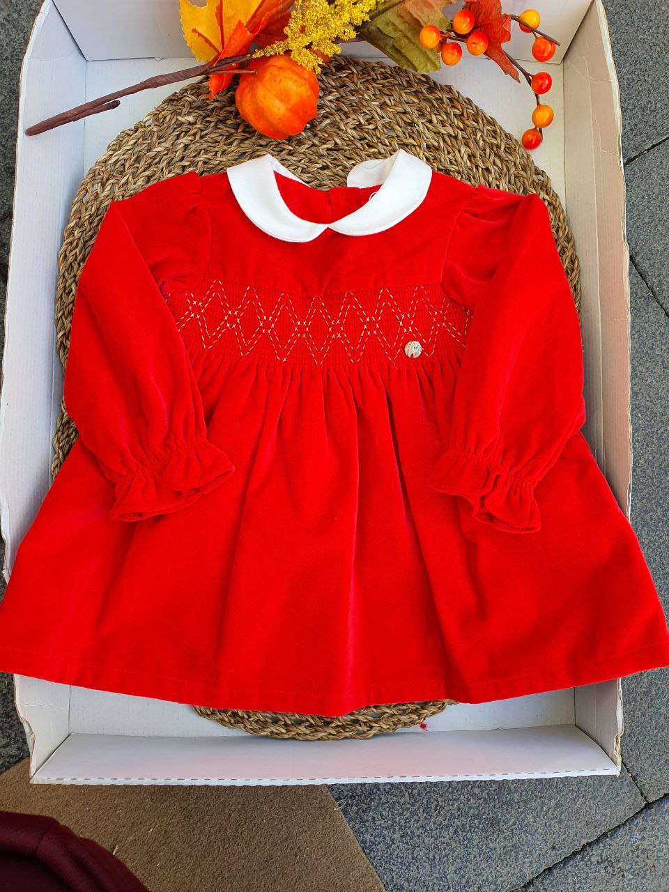 ABITO ROSSO PUNTO SMOCK
