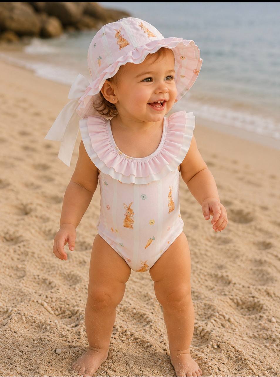 Costume intero CONIGLI LILLA MEIA PATA