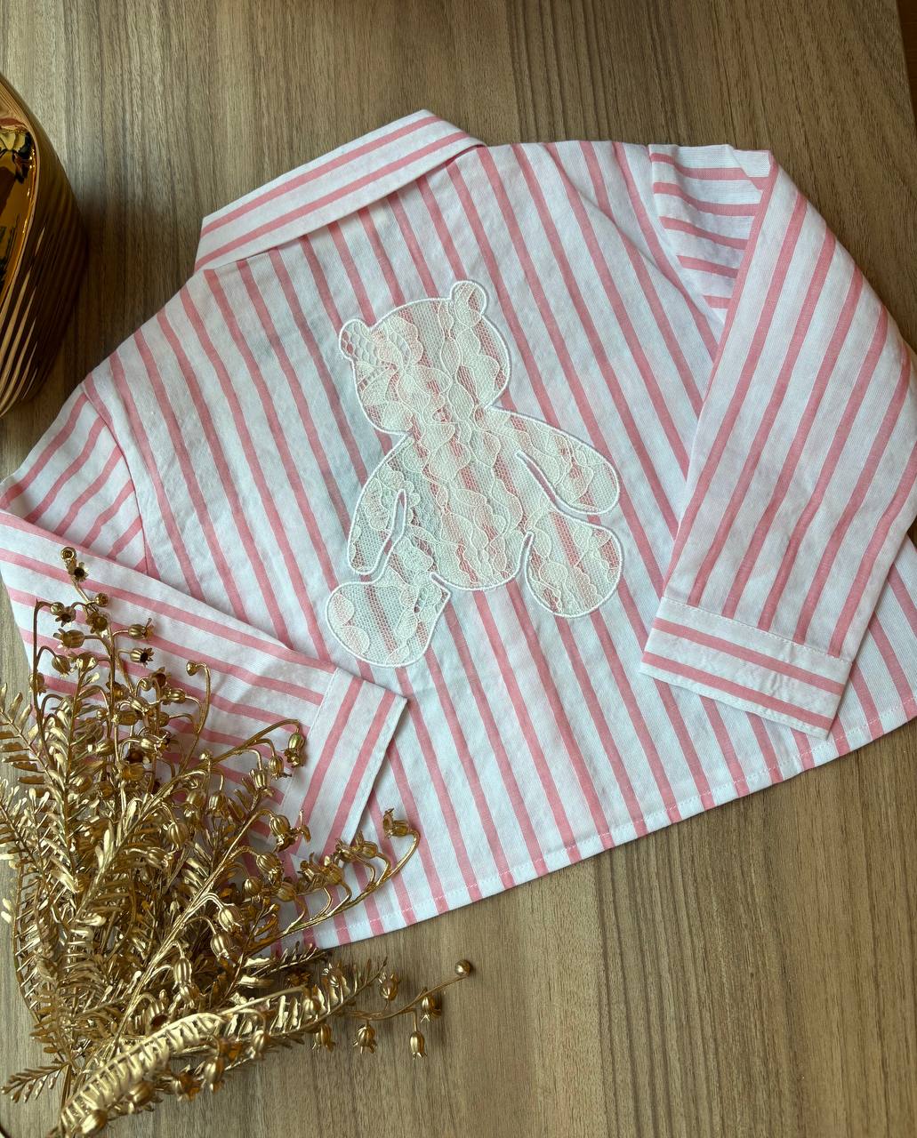 CAMICIA A RIGHE ROSA SARABANDA