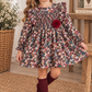 ABITO BORDEAUX FLOREALE VALENTINA BEBÈS