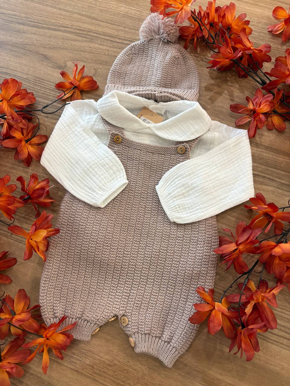 Salopette CON Cappellino BEIGE BABY FASHION