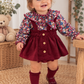 Salopette BORDEAUX FLOREALE VALENTINA BEBÈS