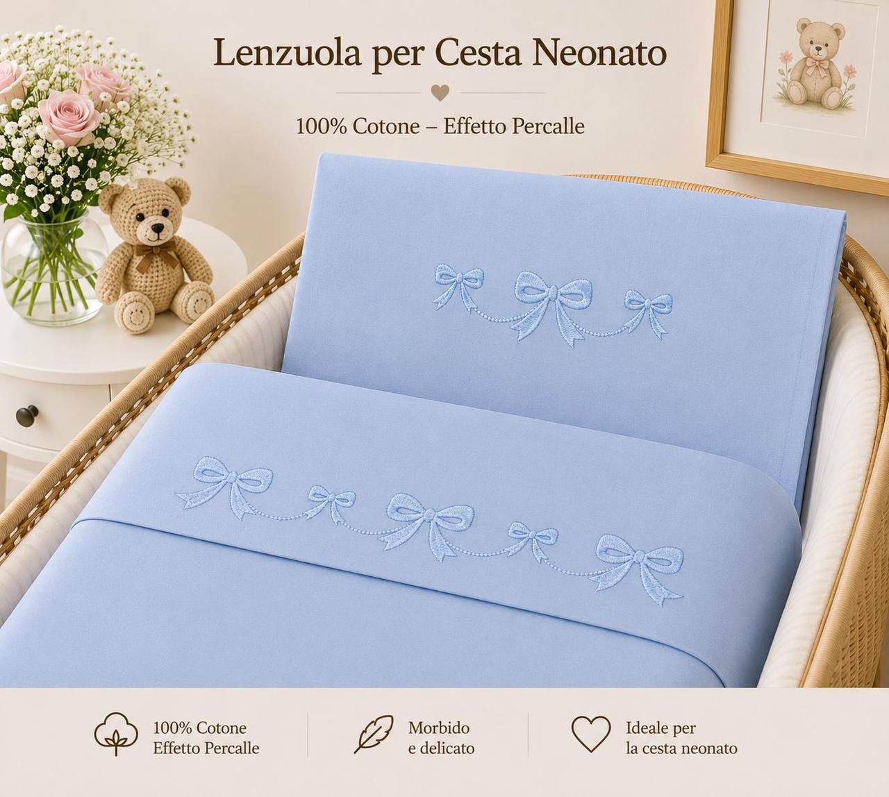 Lenzuolina CULLA CELESTONE PAPPA&LATTE