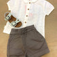 Completo camicia e shorts BOBOLI